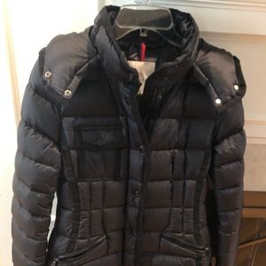 Moncler Hermine grosgrain trim coat